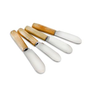 Espatulas de Inox Com Cabo de Madeira (4 Pcs)