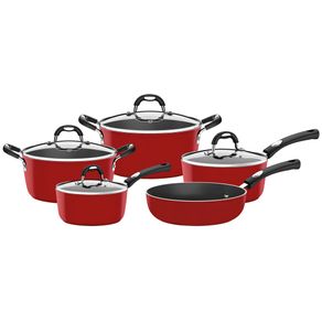 Conjunto de Panelas 5 Pecas Monaco Tramontina Vermelho 20899/750 Conjunto de Panelas 5 Pecas Monaco Tramontina Vermelho 20899/750