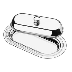 Manteigueira Tramontina Ciclo Em Aco Inox Com Tampa Manteigueira Tramontina Ciclo Em Aco Inox Com Tampa