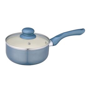 Panela de Aluminio 20cm Azul C/ Revestimento Em Ceramica C/ Tampa Al030 Panela de Aluminio 20cm Azul C/ Revestimento Em Ceramica C/ Tampa Al030