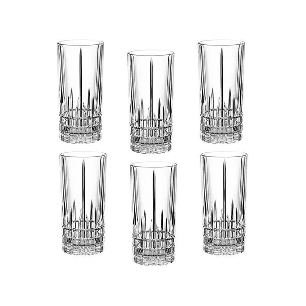 Jogo C/ 6 Copos de Vidro Alto Simetria 350ml