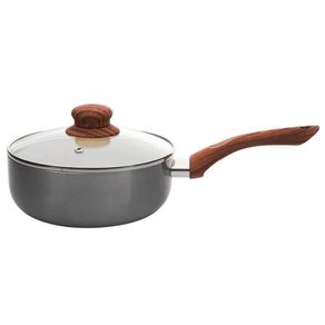 Panela de Aluminio 20cm Prata C/ Revestimento Em Ceramica C/ Tampa Al058 Panela de Aluminio 20cm Prata C/ Revestimento Em Ceramica C/ Tampa Al058