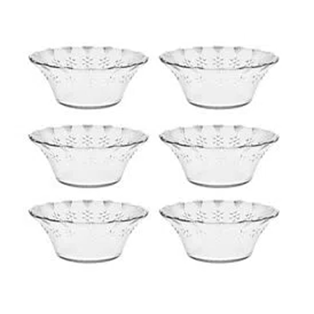 Bowl Vidro Flower 12,7cm Jogo C/ 6 Pcs.v1021.b02