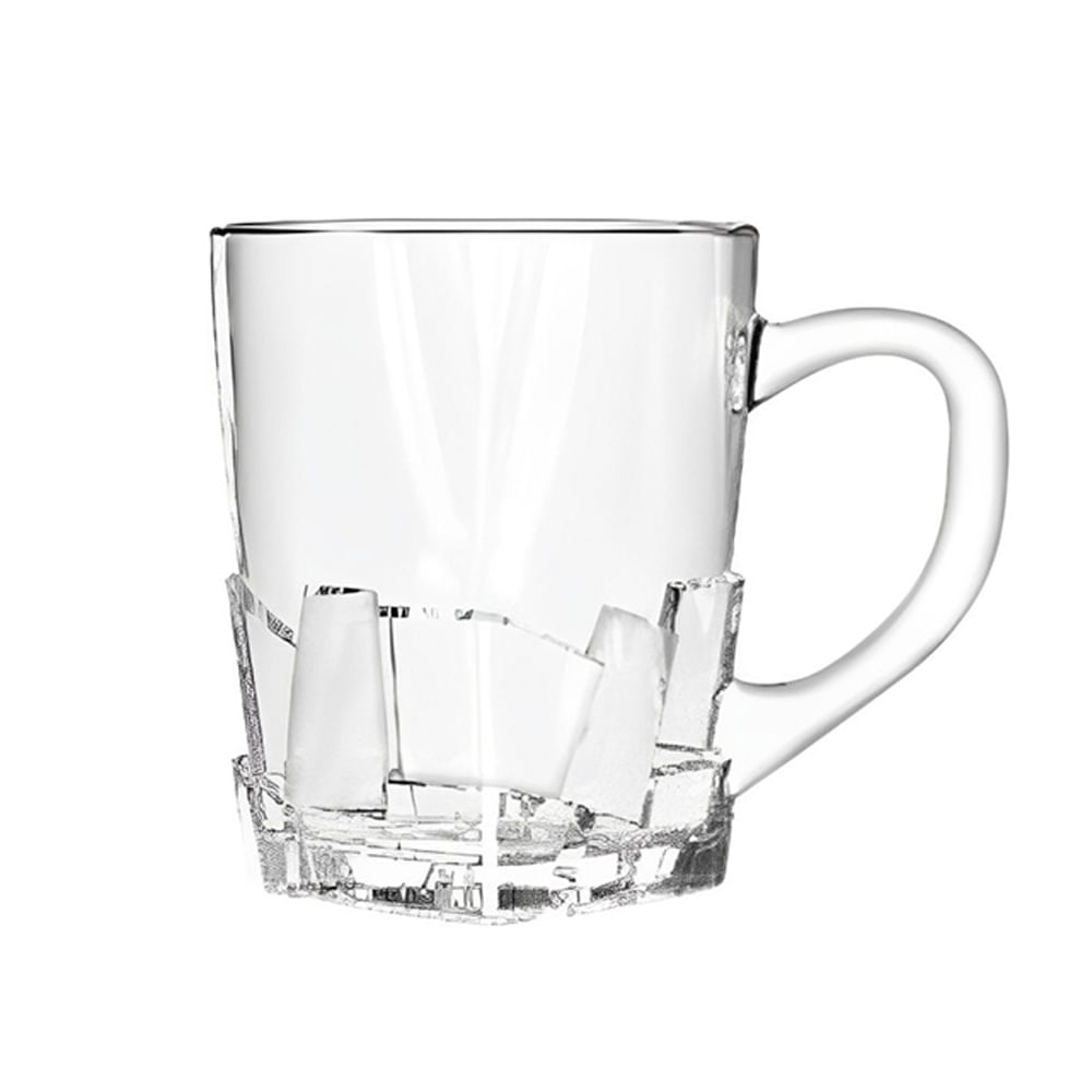 Jogo C/3 Canecas de Vidro 170ml P/ Cafe Xivi036  Casambiente