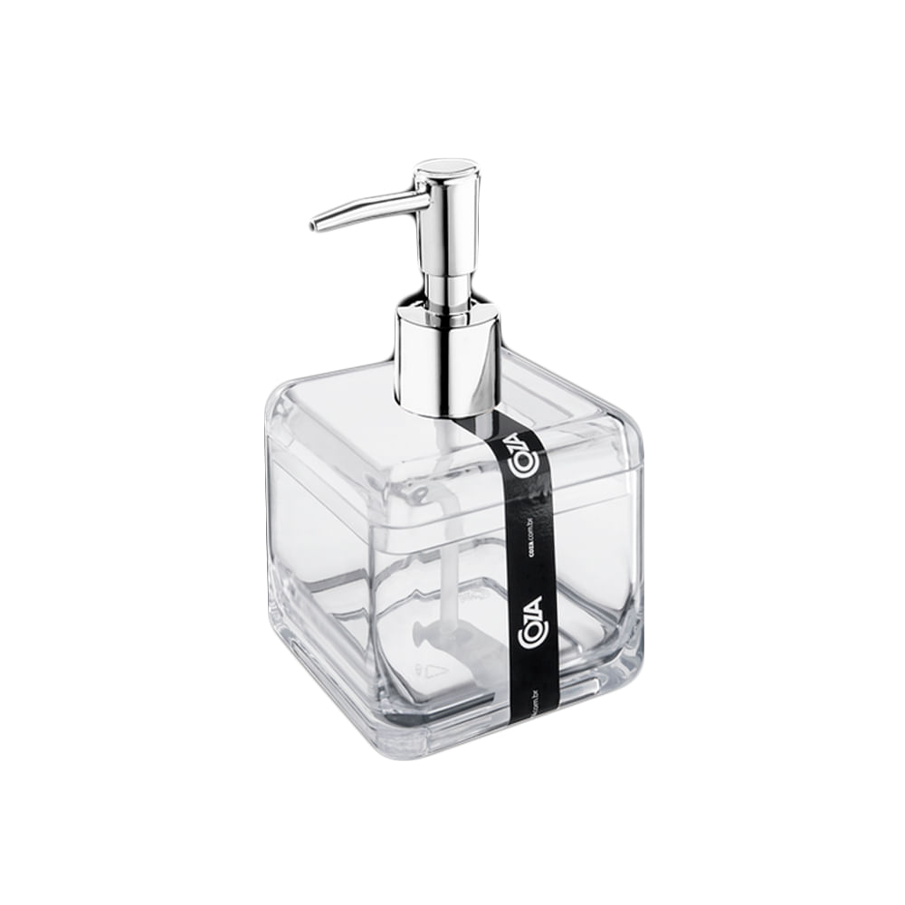 Porta Sabonete Liquido 330ml Cube  Cr