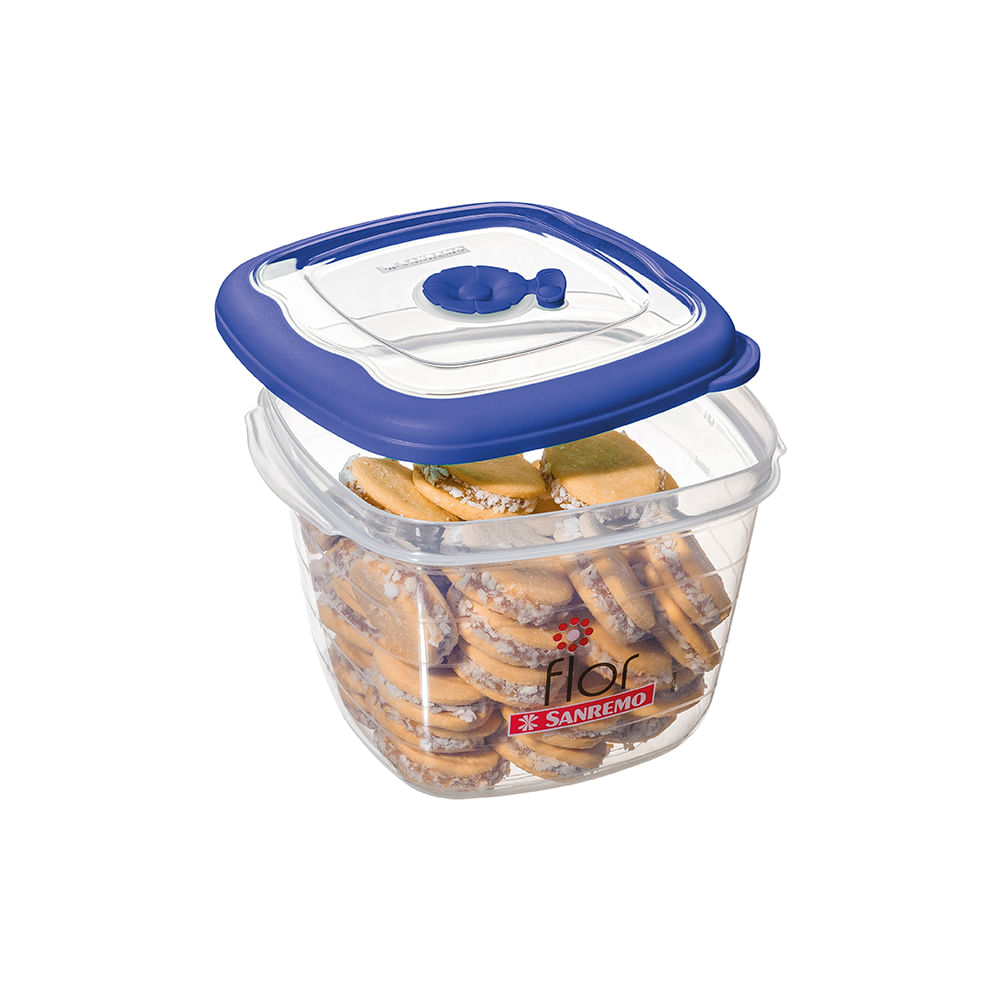 Pote de Plastico Quadrado 1,6 Lts 711/5