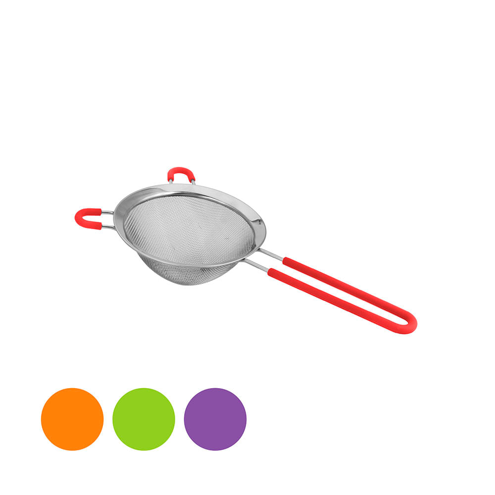 Peneira Aco Inox Cabo Silicone 14cm