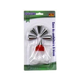 Saco P/ Confeitar C/6 Bicos Ferimte Bc0237