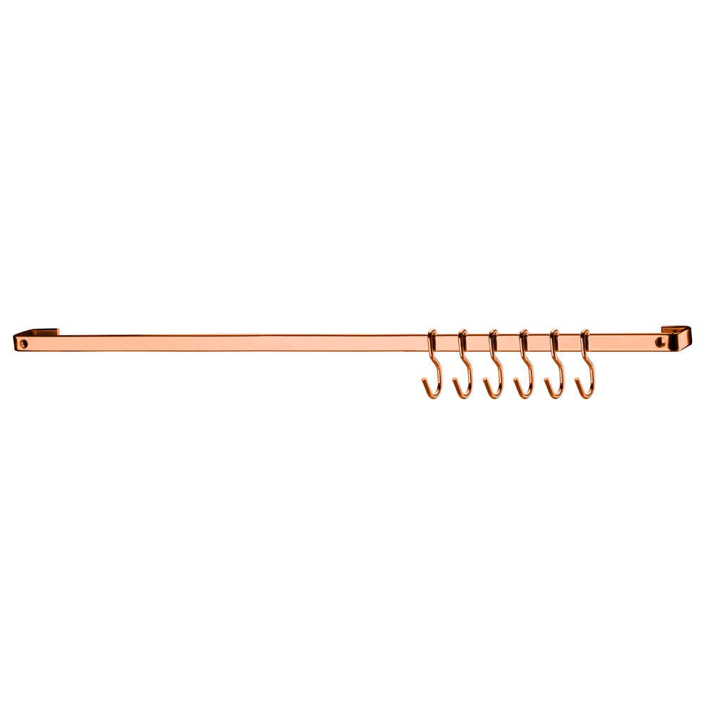 Barra Piatina 45cm Com 6 Ganchos Cb 2411rg