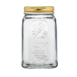 Pote Homemade Vidro C/tp Metal 1l 10x17 Tr 46341