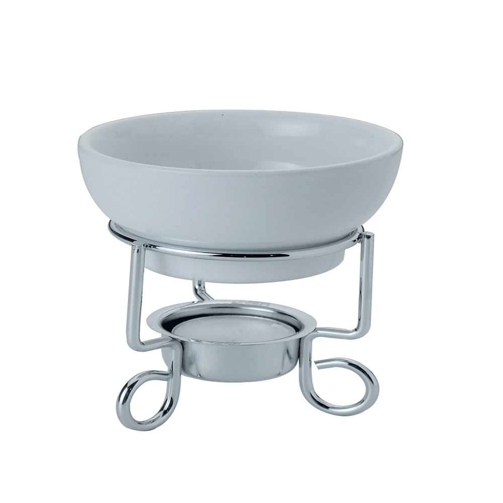 Fondue Individual Em Ceramica 3pcs 12x9 Bco 16074