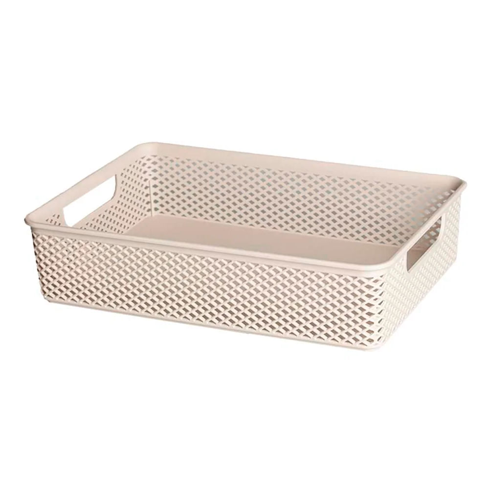 Cesto Organizador Creme 30x21x7cm Linea  2030