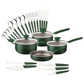 Kit P/ Cozinha C/ 25 Pecas Lyf Verde 28399/205 Tramontina Kit P/ Cozinha C/ 25 Pecas Lyf Verde 28399/205 Tramontina