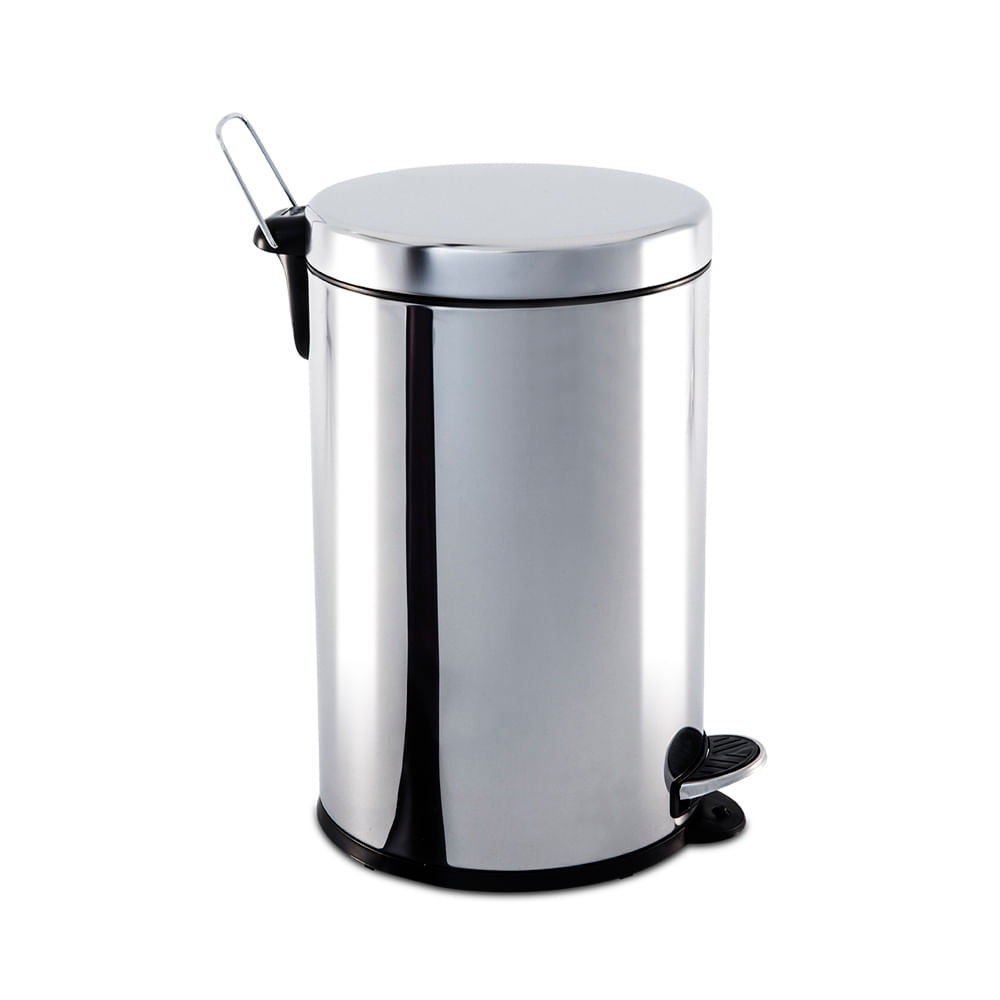 Lixeira Inox C/pedal e Balde 12 Litros