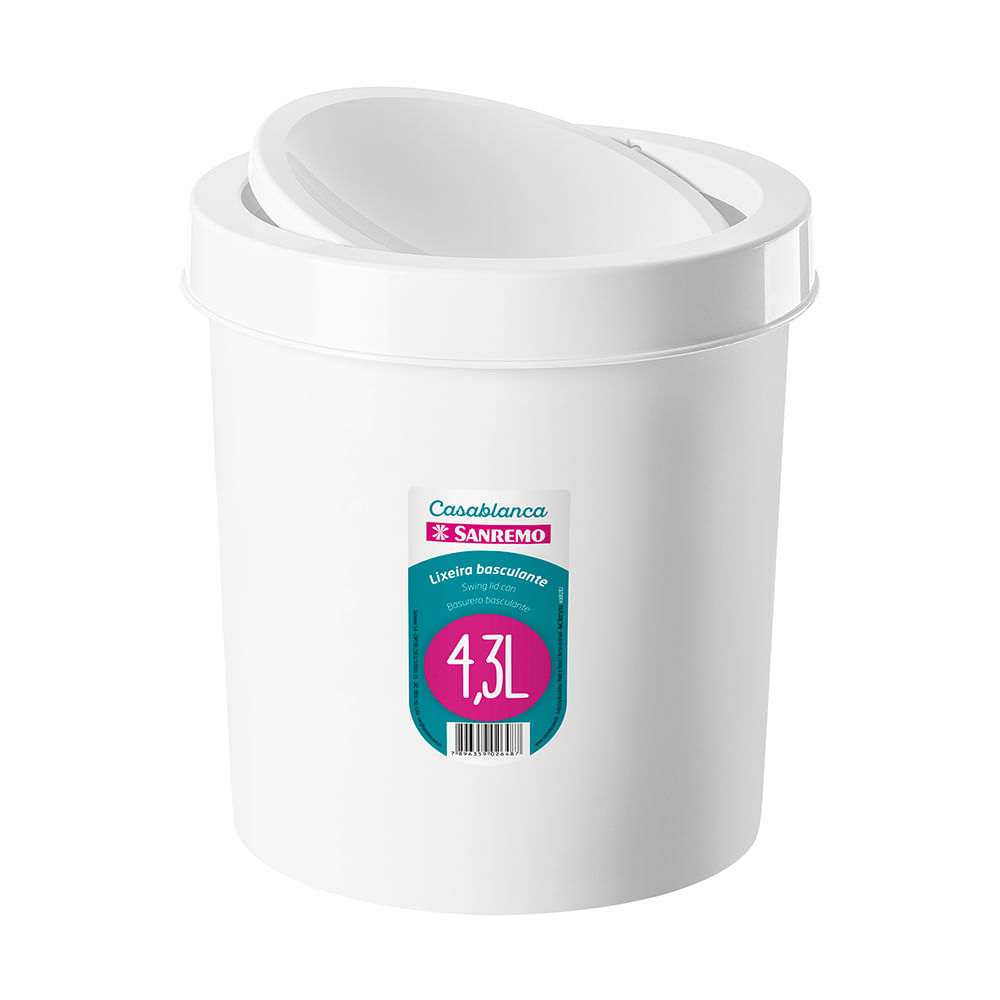 Lixeira de Plastico Basculante 4,3 Lts Sr273/01