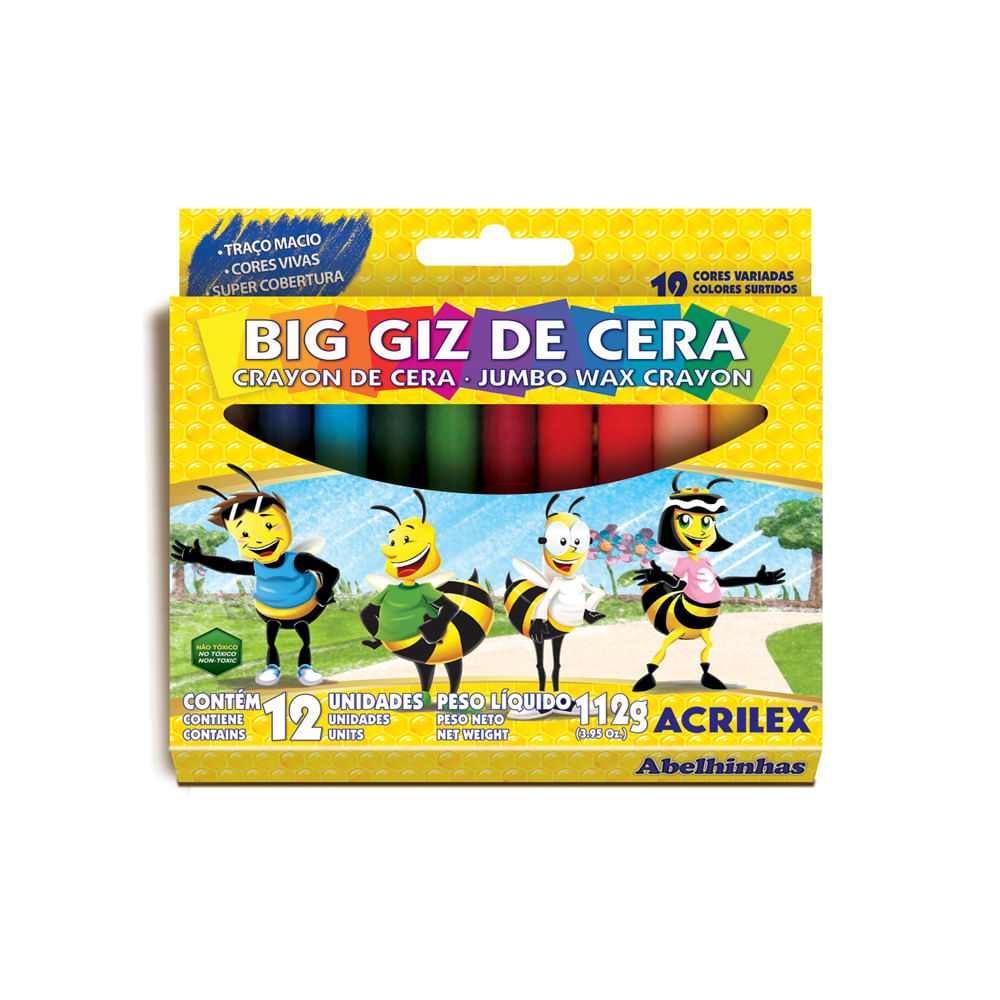 Giz de Cera Big Com 12 Cores 112g  09111