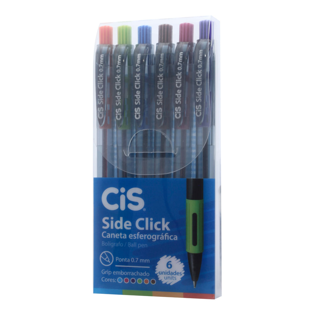 Caneta Esferografica  Side Click 0,7mm Com 6 Cores 52.4800