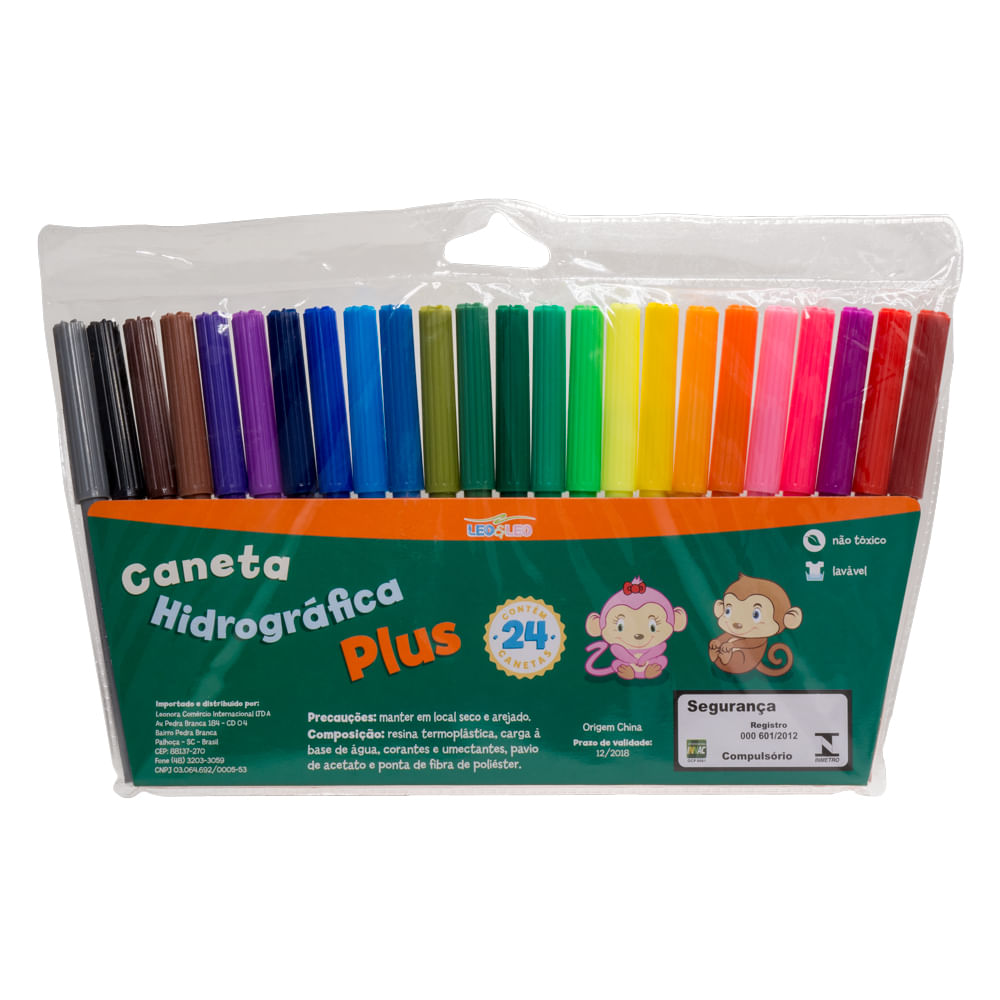 Caneta Hidrog 24 Cores Plus 4695