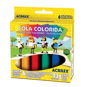 Cola Colorida Com 6 Cores 23g 02606