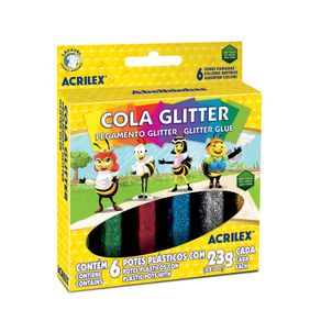 Cola Com Glitter Com 6 Cores 23g 02923