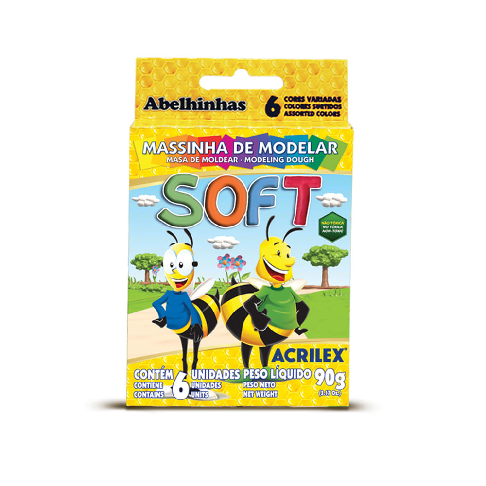 Massa de Modelar Com 6 Cores 90g 07316