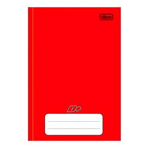 Caderno 1/4 Pequeno Capa Dura Vermelho C/ 48 Folhas Formato 140mm X 200mm