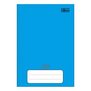 Caderno 1/4 Pequeno Capa Dura Azul C/ 96 Folhas Formato 140mm X 200mm