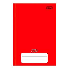 Caderno 1/4 Pequeno Capa Dura Vermelho C/ 96 Folhas Formato 140mm X 200mm