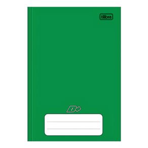 Caderno 1/4 Pequeno Capa Dura Verde C/ 96 Folhas Formato 140mm X 200mm