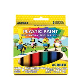 Tinta Plastic Paint Com 6 Cores 20ml 23g 03206