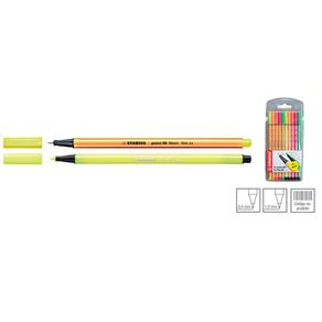 Caneta Stabilo Point Pen Neon Com 10 48.3100 8868/10