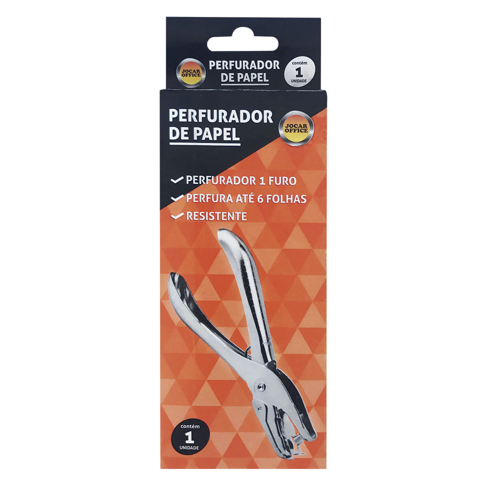 Perfurador Papel Metal 1 Furos 06fls 93070