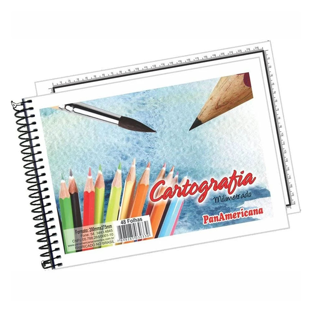 Cad. Cartografia Milimetrado 48fls Avulso 3033