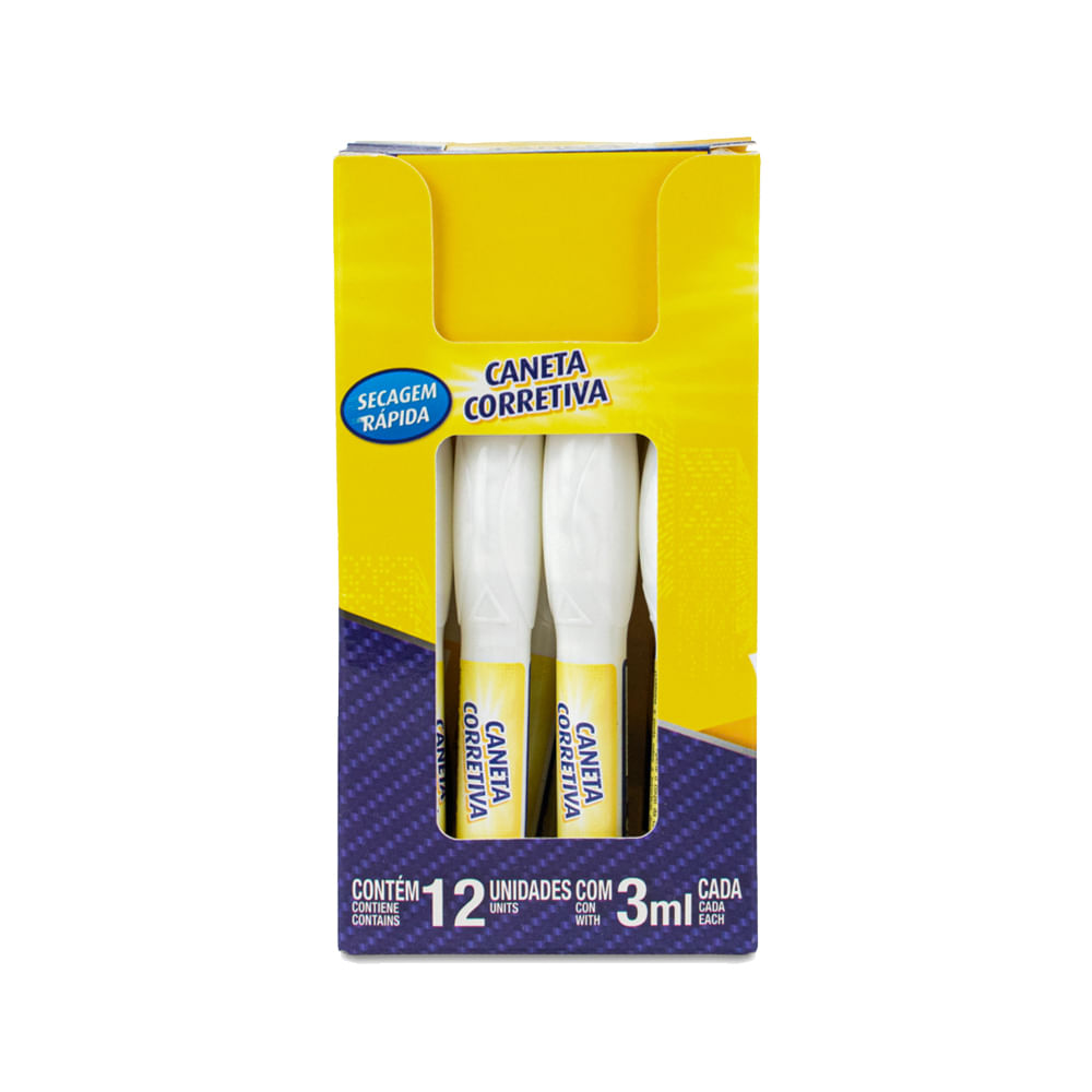 Caneta Corretiva 3ml C/12un 01533