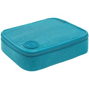 Estojo Escolar Box Academie Azul Turquesa 15x21x6cm Tilibra Estojo Escolar Box Academie Azul Turquesa 15x21x6cm Tilibra