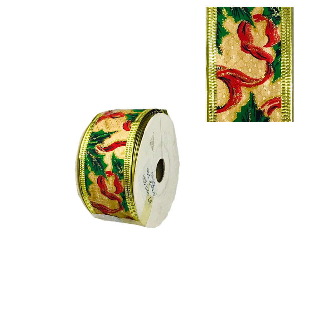Fita Aramada Decor Ou 4cmx914cm Rc3840
