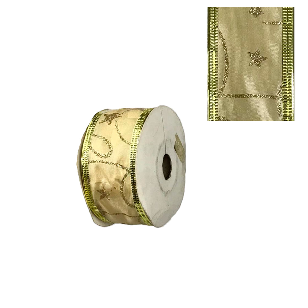 Fita Aramada Decor Ou 4cmx914cm Rc3846