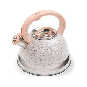 Chaleira Em Aco Inox Com Apito Roma 2.7l C/ Alca de Nylon Softtouch e Gatilho de Abertura Brinox Chaleira Em Aco Inox Com Apito Roma 2.7l C/ Alca de Nylon Softtouch e Gatilho de Abertura Brinox