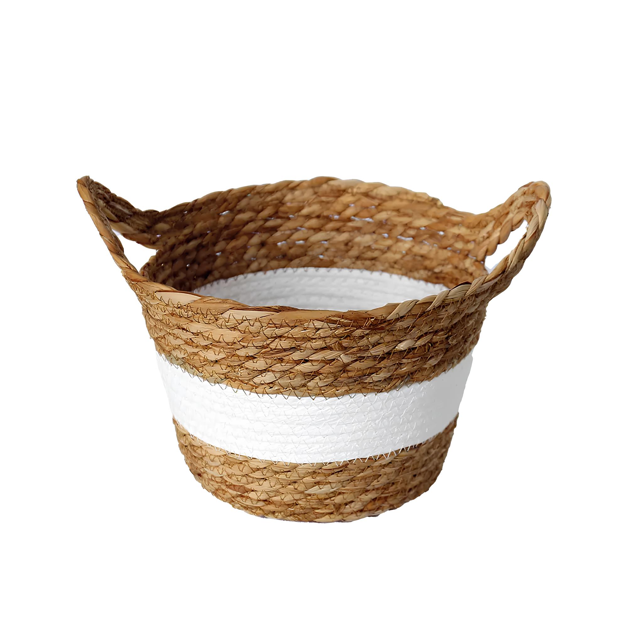 Cesto de Fibra Natural C/ Alca 23 X 15 Cm