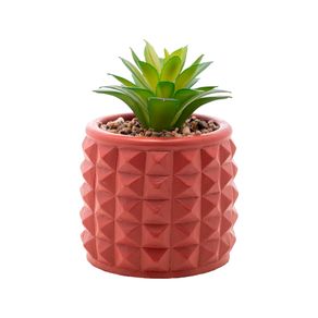 Cachepot Decorativo de Cimento C/ Suculenta Spikes 9cm X 7cm  Wolff