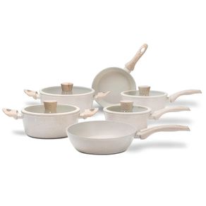 Jogo de Panelas 6 Pecas Sirius Com Inducao Vanilla Brinox Jogo de Panelas 6 Pecas Sirius Com Inducao Vanilla Brinox