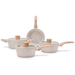 Jogo de Panelas Antiaderente Ceramic Life Sirius Com Inducao Vanilla C/4 Pecas Brinox Jogo de Panelas Antiaderente Ceramic Life Sirius Com Inducao Vanilla C/4 Pecas Brinox