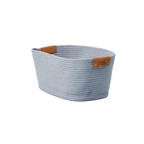 Cesto de Algodao M Cinza C/ Alca 35x25x20cm P/ Organizacao Decoracao 3088