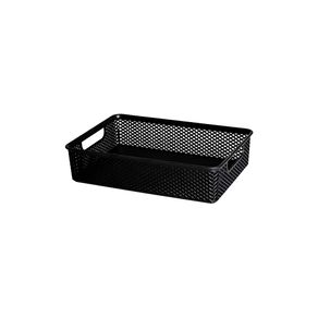 Cesto Organizador Preto C/ Alca 23x16x6cm Linea Retangular 2005  Paramount