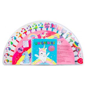 Livro Com Atividades e Desenhos Para Colorir Unicornios + 20 Lapis de Cor Ciranda Cultural Livro Com Atividades e Desenhos Para Colorir Unicornios + 20 Lapis de Cor Ciranda Cultural