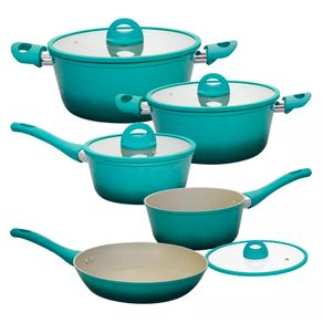 Conjunto Jogo de Panelas Antiaderente C Revestimento Interno Em Ceramica Miami Com Inducao Conjunto Jogo de Panelas Antiaderente C Revestimento Interno Em Ceramica Miami Com Inducao