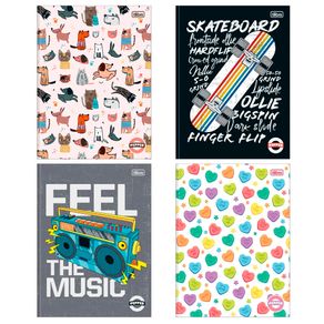 Caderno Universitario Pepper Capa Dura C/ 80 Folhas Formato 200mm X 275mm Papel 56g/m  Sortido Caderno Universitario Pepper Capa Dura C/ 80 Folhas Formato 200mm X 275mm Papel 56g/m  Sortido