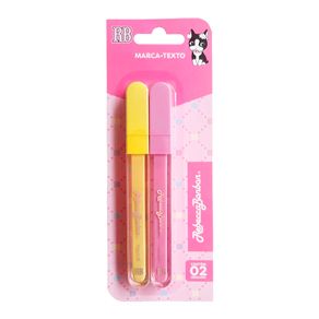 Kit C/2 Marca Textos Rebecca Bonbon Amarelo e Rosa Rb1401 Kit C/2 Marca Textos Rebecca Bonbon Amarelo e Rosa Rb1401