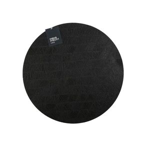 Lugar Americano Preto Premium Tex Redondo 38cm P/ Sala de Jantar Souplast Lugar Americano Preto Premium Tex Redondo 38cm P/ Sala de Jantar Souplast
