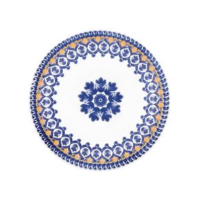 Prato Raso P/ Jantar Floreal La Carreta de Ceramica 26cm Prato Raso P/ Jantar Floreal La Carreta de Ceramica 26cm